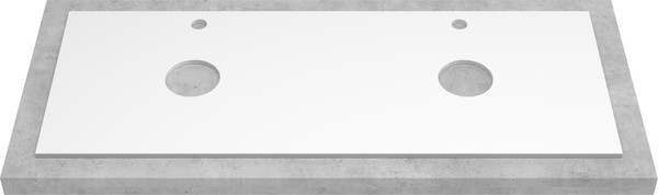 Столешница для тумбы в ванную ЗОВ 4 выреза / M19W120C4 - фото