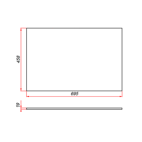 Столешница для тумбы в ванную ЗОВ M19W70