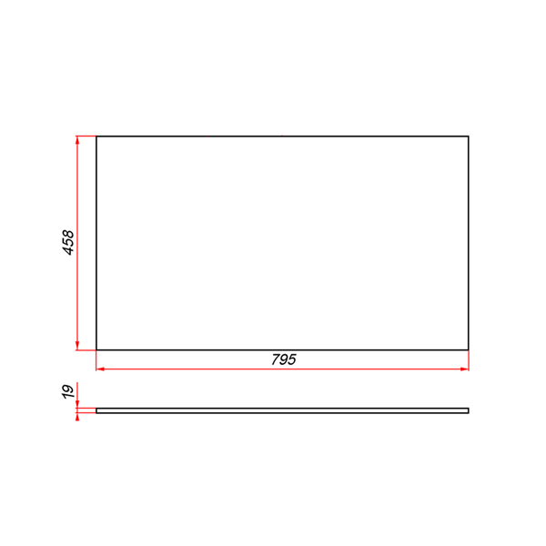 Столешница для тумбы в ванную ЗОВ M19W80