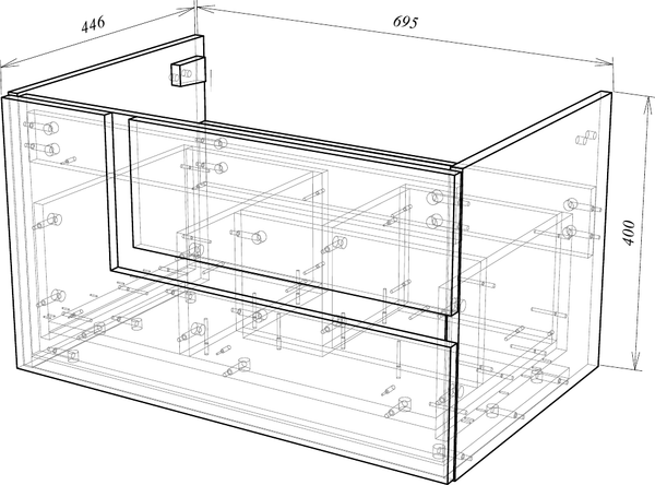Тумба под умывальник Garda Lazio 80н_700 / 29.80н.700.PVC