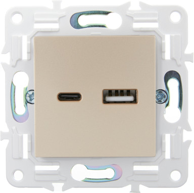 Розетка IEK Skandy SK-U22-D31-K98