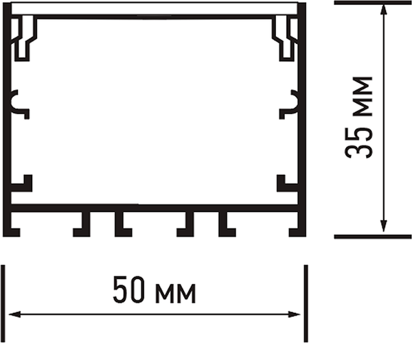 Профиль для светодиодной ленты JAZZway PAL 5035-Black L2000 / 5058972