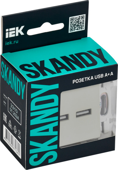 Розетка IEK Skandy SK-U21-D31-K10