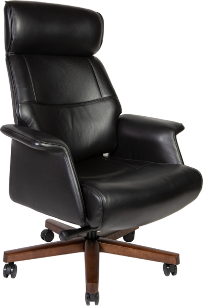 Кресло офисное Norden Вагнер / A2067 black leather - фото