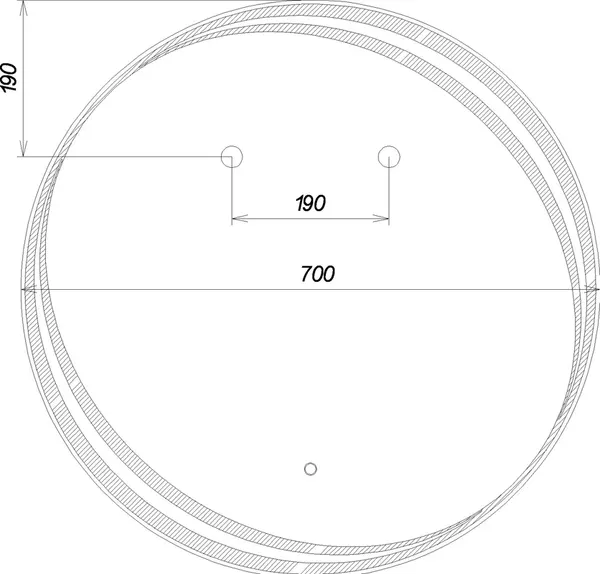 Зеркало Sansa Берг CR 700х700 LED / GL7055Z