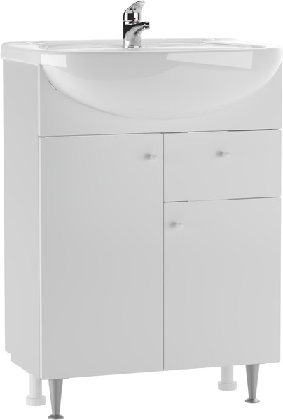 Тумба под умывальник Айсберг Уют 60 Промо с верхним ящиком В1 - фото