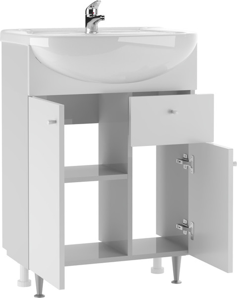 Тумба под умывальник Айсберг Уют 60 Промо с верхним ящиком В1