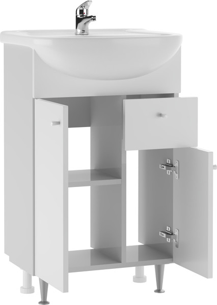 Тумба под умывальник Айсберг Уют 55 Промо с верхним ящиком В1