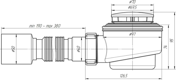 Сифон Ани Пласт Е415С