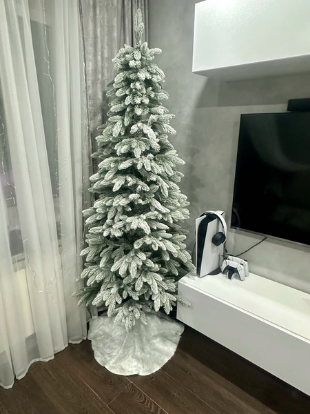 Ель искусственная Царь елка Беверли стройная заснеженная / БВР/СТР-ЗСНЖ-180 - фото