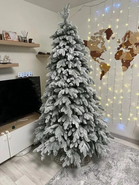 Ель искусственная Царь елка Беверли стройная заснеженная / БВР/СТР-ЗСНЖ-210 - фото