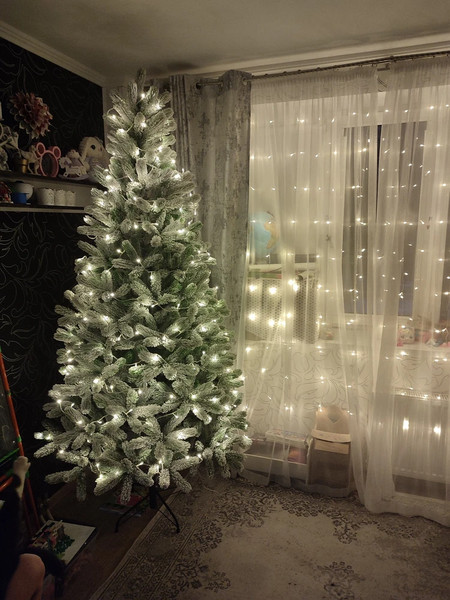 Ель искусственная Царь елка Алиса заснеженная / АЛС/ЗСН-240 - фото