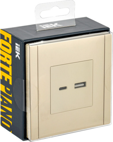 Розетка IEK Forte&Piano FP-U22-D31-K10