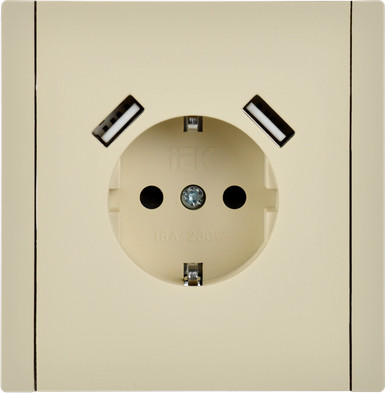 Розетка IEK Forte&Piano FP-R14-16-U21-D31-K10