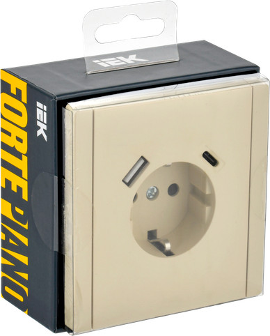 Розетка IEK Forte&Piano FP-R14-16-U22-018-K10