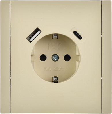 Розетка IEK Forte&Piano FP-R14-16-U22-018-K10