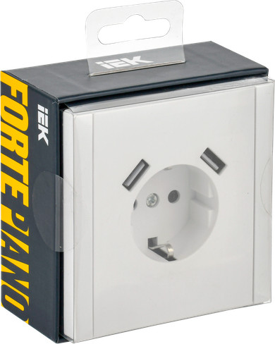 Розетка IEK Forte&Piano FP-R14-16-U21-D31-K01