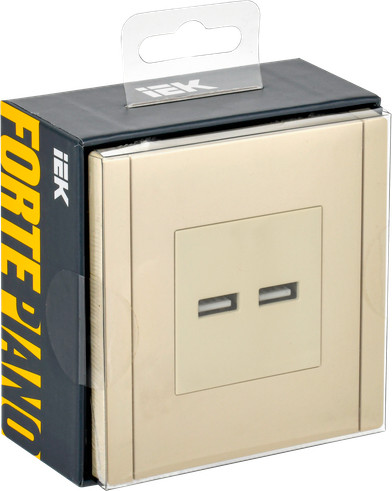 Розетка IEK Forte&Piano FP-U21-D31-K10