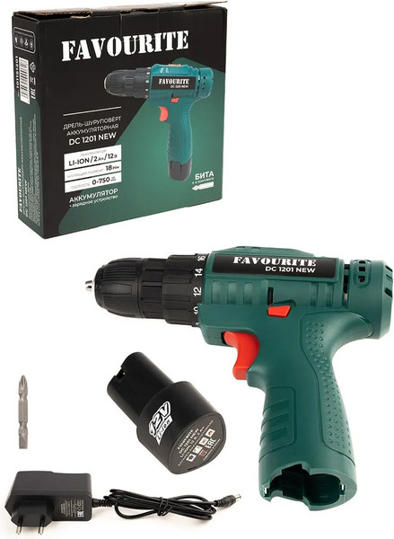 Аккумуляторная дрель-шуруповерт Favourite DC 1201 New