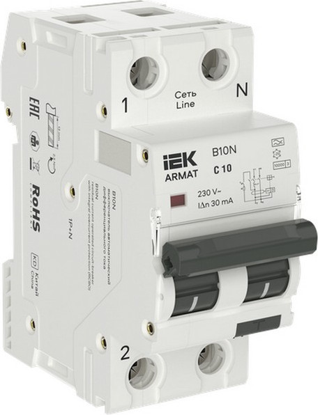 Выключатель автоматический IEK Armat AR-B10N-1N-C010A030 - фото