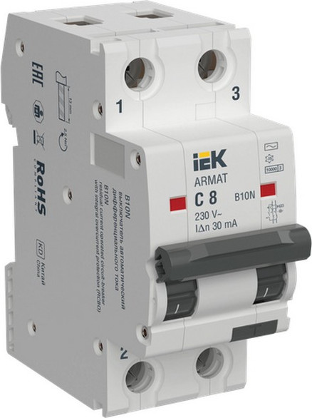 Выключатель автоматический IEK Armat AR-B10N-2-C008C030 - фото