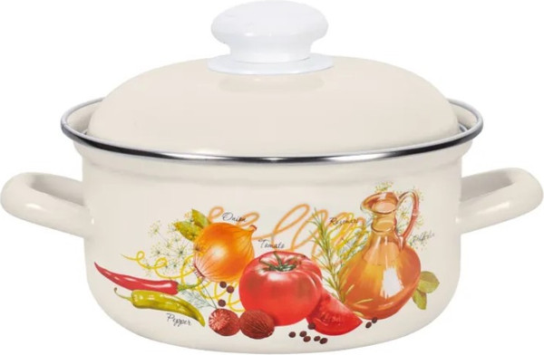 Кастрюля Лысьвенские эмали Итальянская кухня / 1510АП2/4 - фото