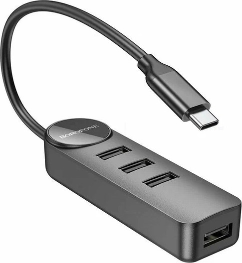 USB-хаб Borofone DH5 4в1 USB на USB3.0x4 - фото