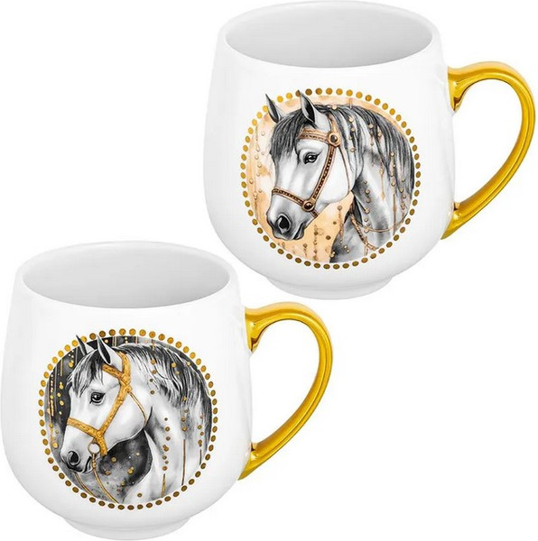 Набор кружек Elan Gallery Белая лошадь / 880268 - фото