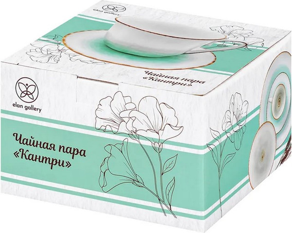 Чашка с блюдцем Elan Gallery Кантри / 760279