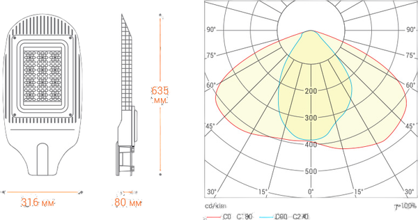 Светильник уличный Wolta STL-150W01