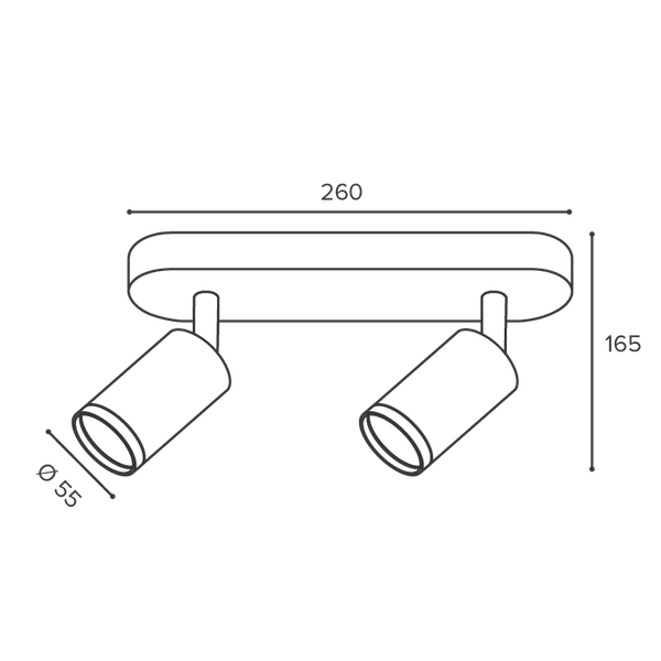 Точечный светильник Wolta WSL-GU10/2W14W