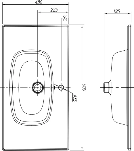 Умывальник Arrow AP31008G