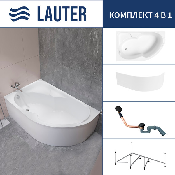 Ванна акриловая Lauter Geneva 170x105 / 2103170L - фото