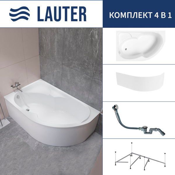 Ванна акриловая Lauter Geneva 170x105 / 2103170L - фото