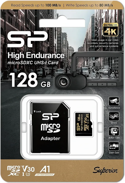 Карта памяти Silicon Power High Endurance microSD 128GB SP128GBSTXDV3V1HSP