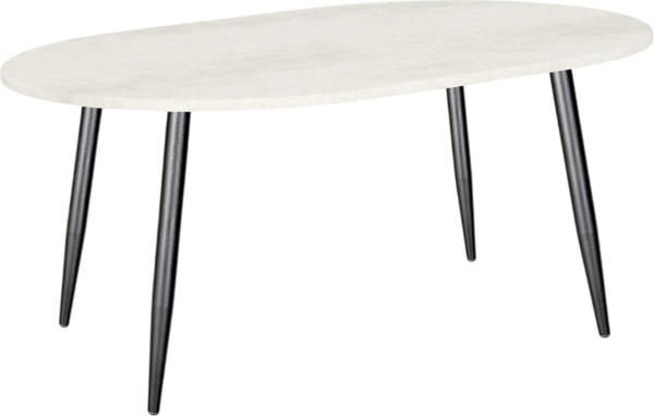 Обеденный стол Sheffilton SHT-TU104/120-80 овальный (черный муар/бетон крем) - фото