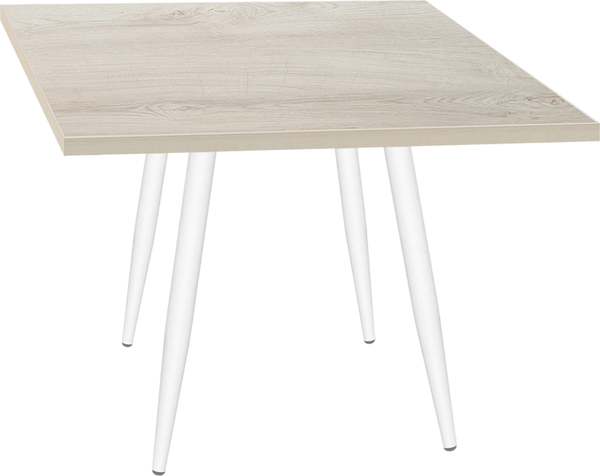 Обеденный стол Sheffilton SHT-TU104/80/80 (белый муар/дуб беленый) - фото