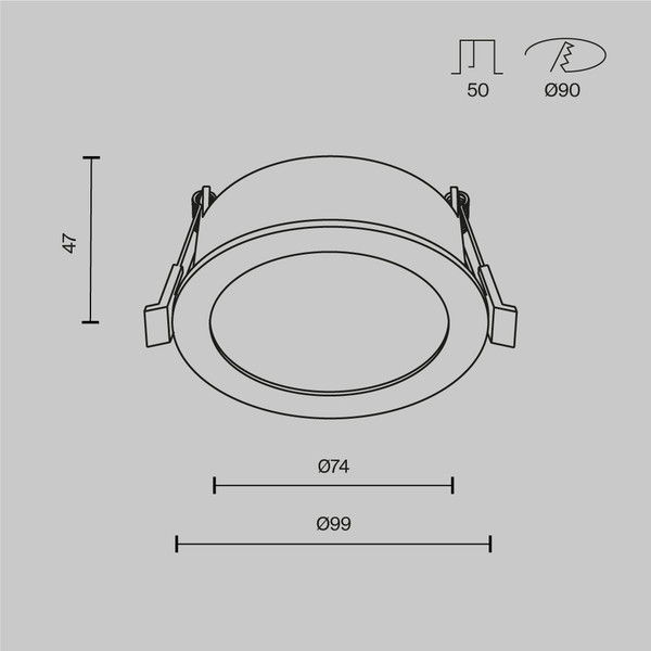 Точечный светильник Maytoni DL130-GX53-B