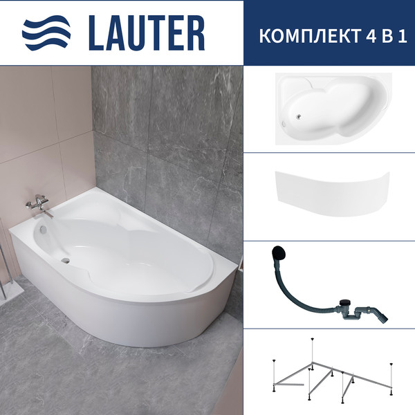 Ванна акриловая Lauter Geneva 170x105 / 2103170L - фото