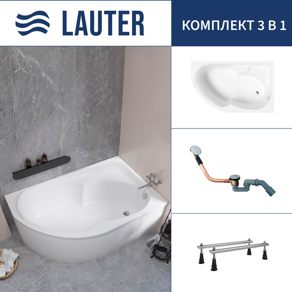 Ванна акриловая Lauter Geneva 170x105 / 2103170R - фото