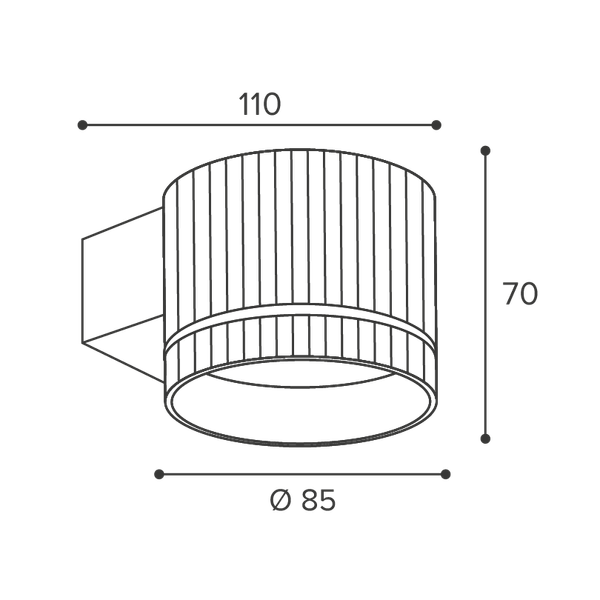 Бра Wolta WSL-GX53/W18BG