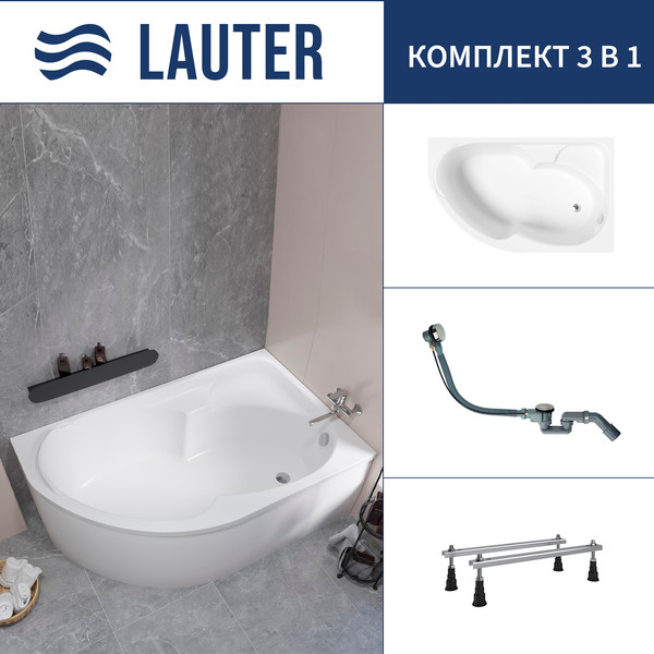 Ванна акриловая Lauter Geneva 170x105 / 2103170R - фото