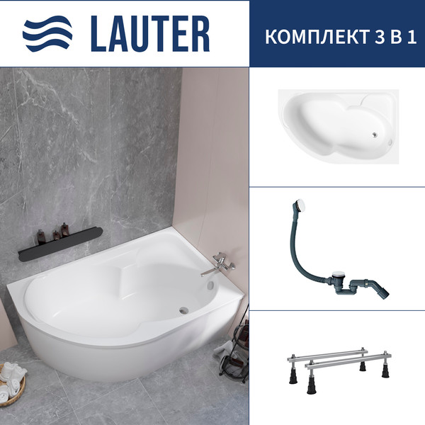 Ванна акриловая Lauter Geneva 170x105 / 2103170R - фото