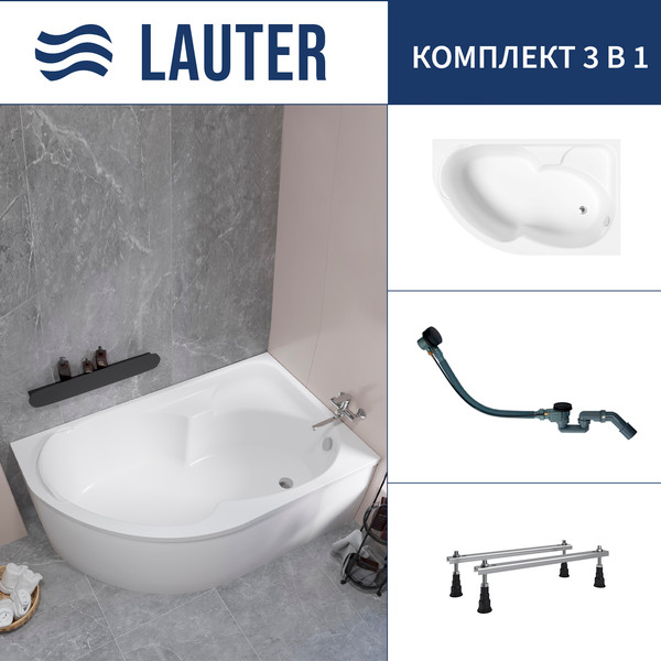 Ванна акриловая Lauter Geneva 170x105 / 2103170R - фото