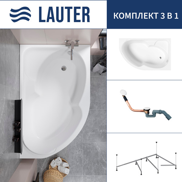 Ванна акриловая Lauter Geneva 170x105 / 2103170R - фото