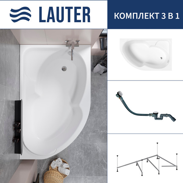 Ванна акриловая Lauter Geneva 170x105 / 2103170R - фото