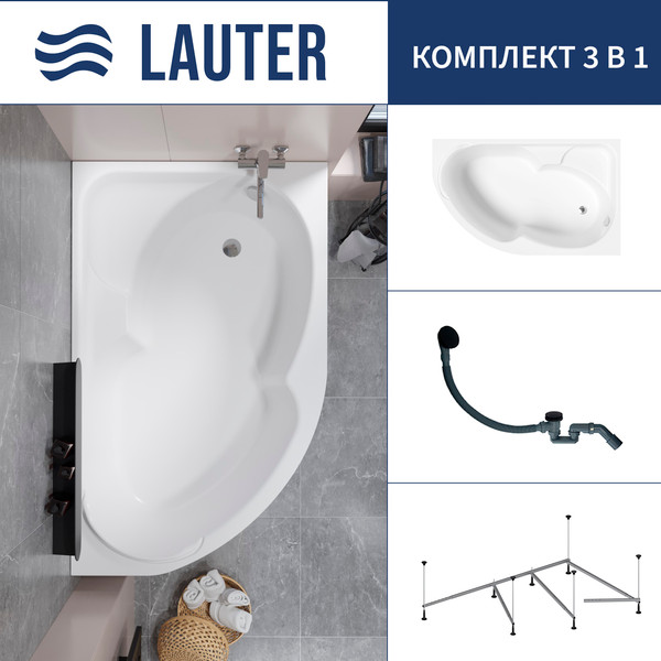 Ванна акриловая Lauter Geneva 170x105 / 2103170R - фото