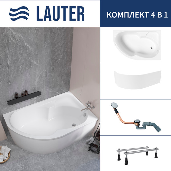 Ванна акриловая Lauter Geneva 170x105 / 2103170R - фото