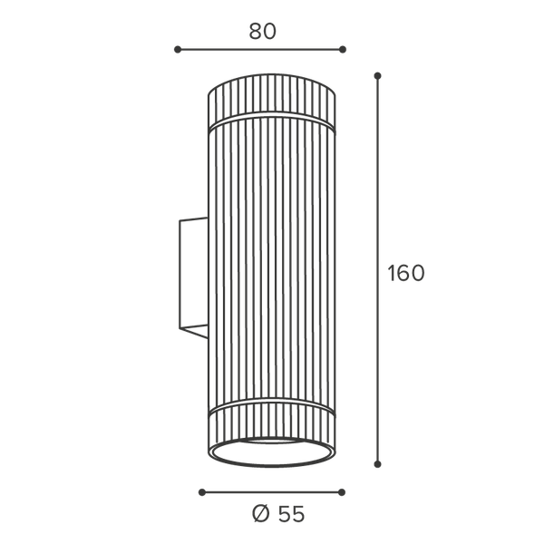 Бра Wolta WSL-GU10/W18BG-2