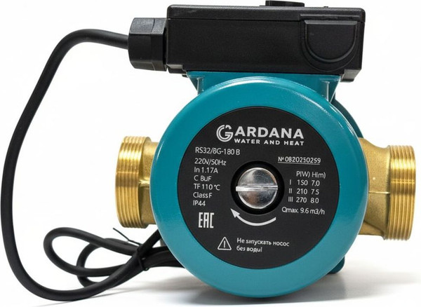 Циркуляционный насос Gardana RS25/8G-180 В / UT0207